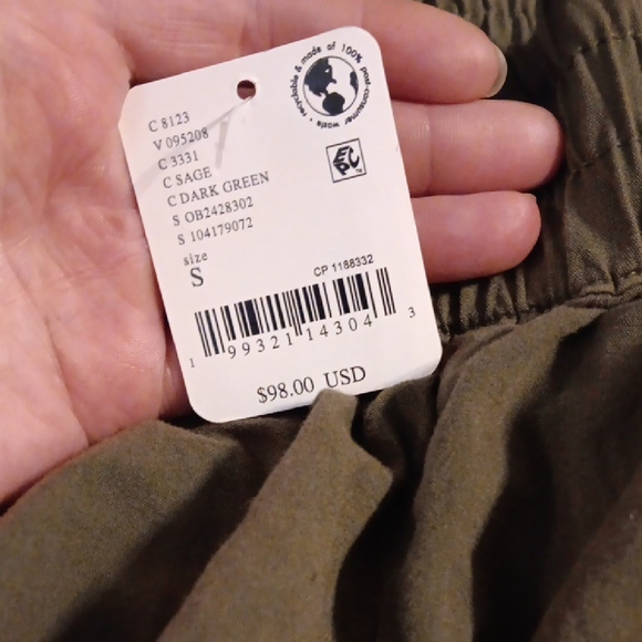 Free People Olive Wide Leg Pants - Picture 2 of 3